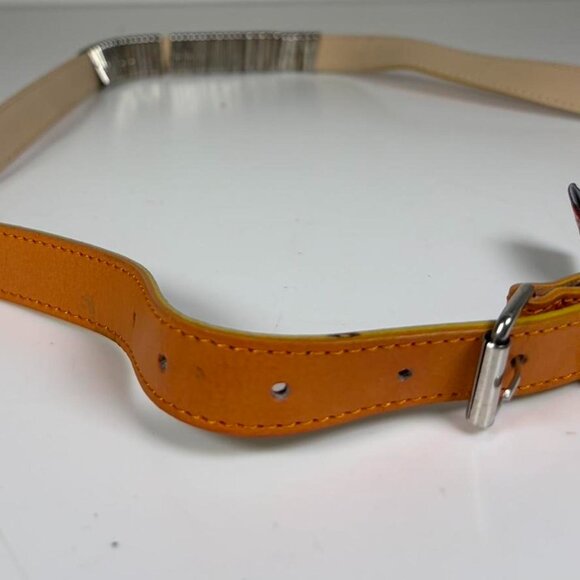 2000s Euro Streetwear Leather Moveable Chains Belt